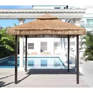 야외 오두막 볏짚 농막 천막 조립식 펜션 하우스 정자 초가