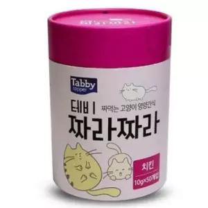 [반려] 고양이 스틱 고급형 치킨 10g 50개입 1P 짜먹는 습식 간식