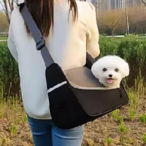 [반려] 강아지 고양이 메쉬 슬링백 애견 산책 이동 가방 이동장