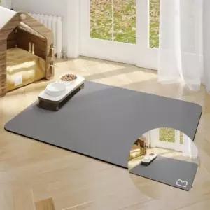 [반려] 규조토 식기매트 80x50cm 부엉이 챠콜 강아지규조토 강아지식탁