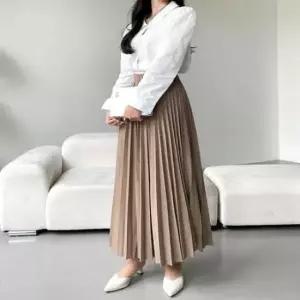 [SBD] 롱스커트 주름스커트 밴딩 여성 플리츠치마 2컬러