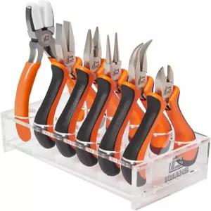 릴 팔레트 니들 노즈 플라이어 와이어 커터 나일론 턱 등이 된 IQIANS 6PCS 주얼리 세트 DIY 수리 래핑