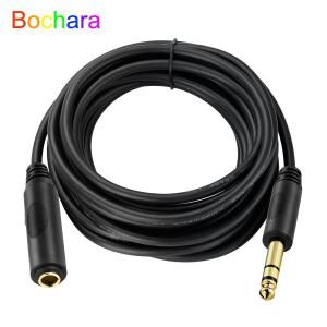 Bochara 스테레오 암수 익스텐션 케이블 이중 차폐 1/4 인치 TRS 6.35mm 1.8m 3M 호환 4.5m 6m