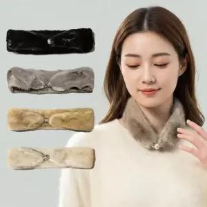 럭셔리머플러 1초 완성 럭셔리핏 찐 밍크 자석 쁘띠 스카프 겨울 머플러