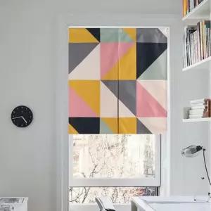 북유럽 스타일 노렌 (핑크체크) 노렌 스타일노렌 바란스