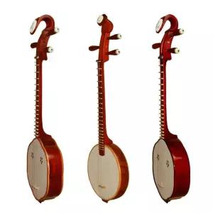 샤미센 기타 소형 비파 블랙 연주 초보 휴대용 일본 전통