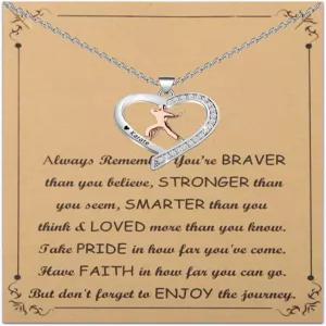 BNQL 가라테 목걸이 블랙 스테인리스 스틸 구리 17인치 체인 무술가를 위한 선물 여성 12