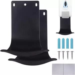 비누 디스펜서 벽걸이 드립 트레이 2Pcs 블랙 플라스틱 세제 캐처로 흘러내림 및 분사 방지