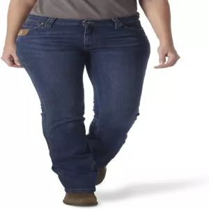 랭글러 리그스 작업복 여성 5 포켓 부츠 컷 진워크 유틸리티 팬츠