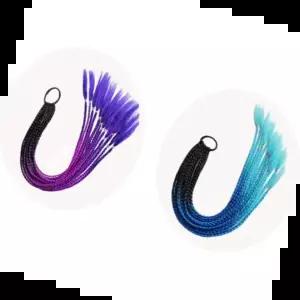 헤어머리끈 WL 그라데이션 컬러 가발 머리끈 고무줄머리끈 60cm