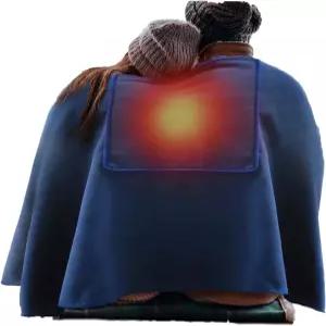 경기장용 KVOTU 휴대용 무선 온열 담요 USB 던지기 야외 전기 사무실 홈 숄더 백 워머 랩블루