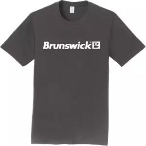 로고 인퓨전 차콜 티셔츠 100 면 브런즈윅 볼링 화이트 디자인 000N