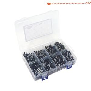 620개 알루미늄 돔 헤드 블라인드 리벳 팝 키트 3.2mm 스틸 자동차 맨드렐 배기용