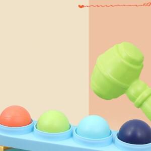 1세트 해머 퍼드 볼 교육용 음악 두드리기 재미있는 조기 학습 발달 활동