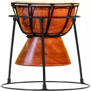 Moxweyeni 경량 젬베 스탠드 휴대용 드럼 카본 스틸 타악기 아프리카 봉고 지지 프레임8.46 x 11.42 17.32