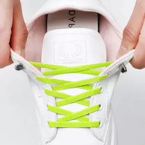 고탄력 클립 운동화끈 형광 슈레이스 버클 유아 고무 무매듭 매듭없는