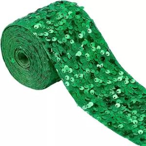 BENECREAT 4야드 그린 퀸즈 벨벳 트림 DIY 공예 의류 드레스 재봉 장식용 3인치 Wdie 폴리에스터 리본