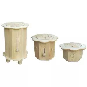 편백나무좌욕기 원목 좌훈기 좌식 휴대용 방석 훈증 낮은 의자