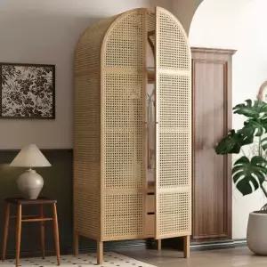 원목 옷장 양문형 침실 클래식 우드 단문 싱글 수납형