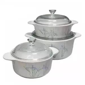 코닝 CM39DI04 도자기 냄비 가정 찌개 직화 양수 냄비 원형세트