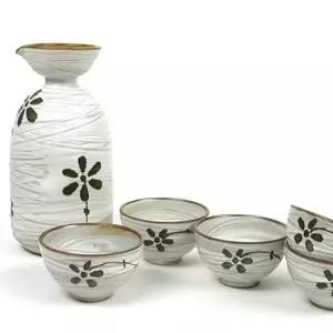 주병 일본술잔 찻잔 무늬 세트 술병 도자기술잔 술잔세트