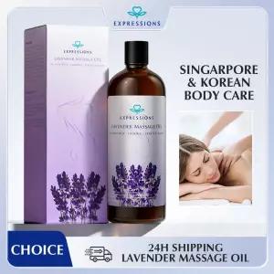 200ml EXPRESSIONS 라벤더 마사지 오일 식물 추출물 블렌드 빠르게 흡수되는 끈적 않는 바디 편안한 케어를