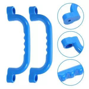 2개입 놀이터 안전 손잡이 부드러운 플라스틱 그랩 바 클라이밍 프레임 스윙 세트 야외 놀이 장비