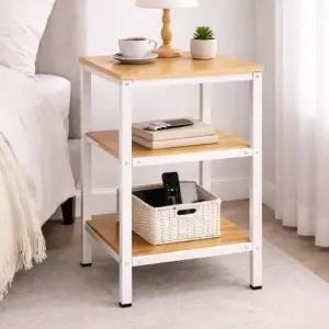 아트박스 가구느낌 배사이드테이블 3단 450 침대 사이드 미니 협탁