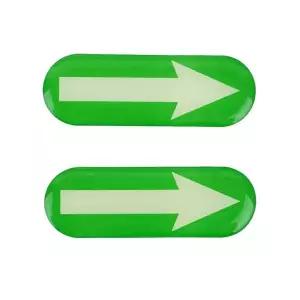 [RIZPICK]야광화살표 스티커(6x2cm)2P 안전표지판