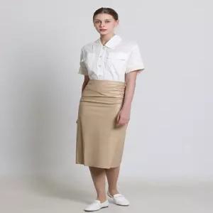 [데코][데코(DECO)] 레더 주름 스커트 (택가격 279000원)