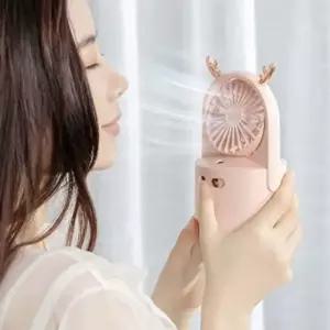 솔솔바람 가습기 선풍기 무드등 USB 미스트선풍기