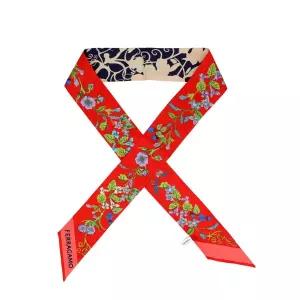 페라가모 32 1241 0789909 (321241 789909) 페가수스 프린트 스키니 트윌 실크 스카프