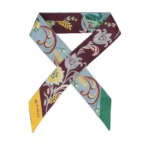 에트로 WATA0016AKC57X0866 M0019 페이즐리 스키니 트윌 실크 스카프