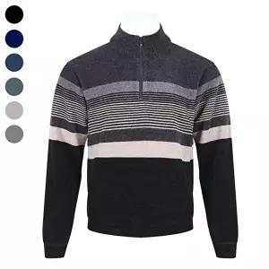 [리빌모아]남자 겨울 포근한 밍크 기모 반 집업 니트티 BR-L-KN-Q006-회색