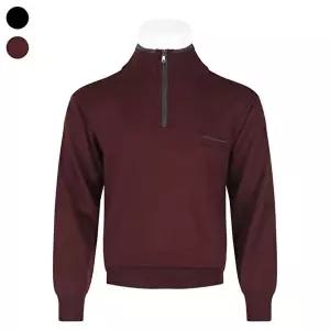 [리빌모아]남자 겨울 국내제작 울 반집업 니트 티셔츠 NA-L-KN-Q004-자주