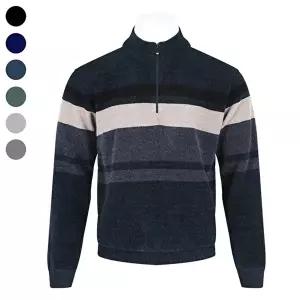 [리빌모아]남자 겨울 포근한 밍크 기모 반 집업 니트티 BR-L-KN-Q006-청록