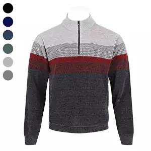 [리빌모아]남자 겨울 포근한 밍크 기모 반 집업 니트티 BR-L-KN-Q006-베이지