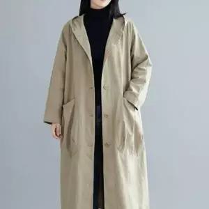 여성 간절기 봄 빅사이즈 야상 점퍼 후드 바람막이 자켓