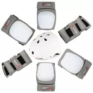 성인 롤러스케이트 인라인 선수용 스케이팅 보호장비 세트 헬멧 보호대 가방