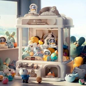 인형 뽑기 기계 어린이 미니 클로 자동 동전 운영 놀이 게임 아케이드 크레인 어린이를위한 생일 크리스마스 선물