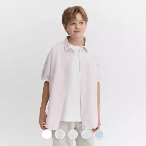 [지오다노주니어] 03046510 코튼 옥스포드 반팔 셔츠