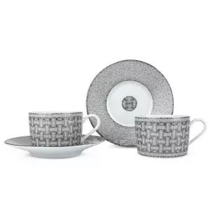 에르메스테이블웨어 찻잔세트 모자이크24 PLATINUM