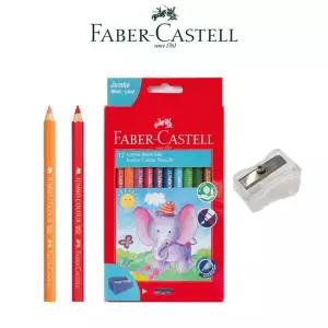 [아트박스]/호사문구 파버 점보 색연필 12색 (점보연필깎이 포함)