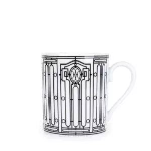 에르메스 테이블웨어 머그컵 H데코 화이트/블랙