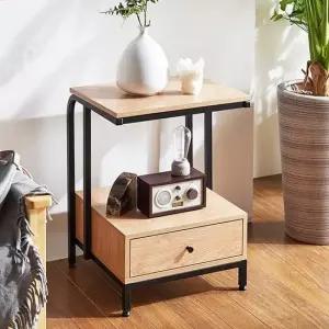 루디 라운드 협탁 서랍협탁 철제협탁 침대협탁 거실협탁 협탁 전화대 철제서랍장