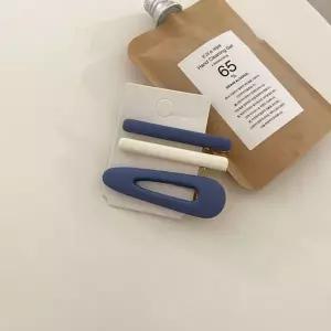 [RIZPICK]무광 반머리 반묶음머리 똑딱핀 집게핀 헤어클립 세트