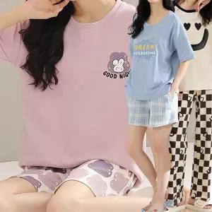 [로즈엘리][3종세트] 스위티 브라캡 반팔+반바지+긴바지 파자마 잠옷세트 2026