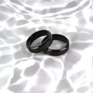 티타늄반지 커플반지 블랙 써지컬스틸 커플반지 남녀공용반지 악세사리반지 라운드반지