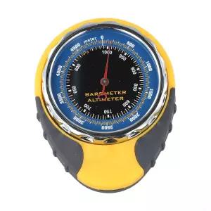 4-in-1 야외 고도계 기압계 기상 예보 장치 고도 측정 도구 온도계 등산 야생지 내비게이션 장비 노란색