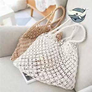 여름 필링 면사 비치 토트백 휴양지 소지품 면사비치숄더백 면사짜임숄더백 비치숄더백